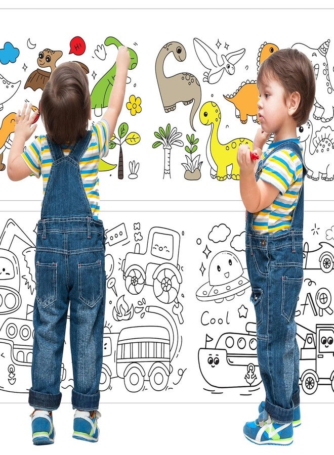 Virav 2 Pcs Coloring Drawing Paper Roll for Kids, 300 x 30 cm, Pack of 2 Rolls, DIY Painting Drawing Paper Rolls for Toddler, Ideal Gift for Class Home Birthday Party - Image 2